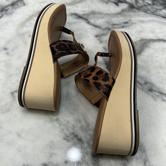 CATO COMFORT WOMENS SLIP ON Animal LEOPARD DESIGN SANDALS SHOES SIZE 7 - Picture 8 of 8